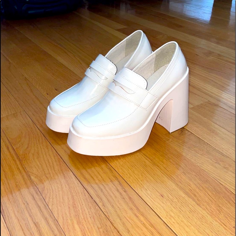 Asos chunky High heeled loafers